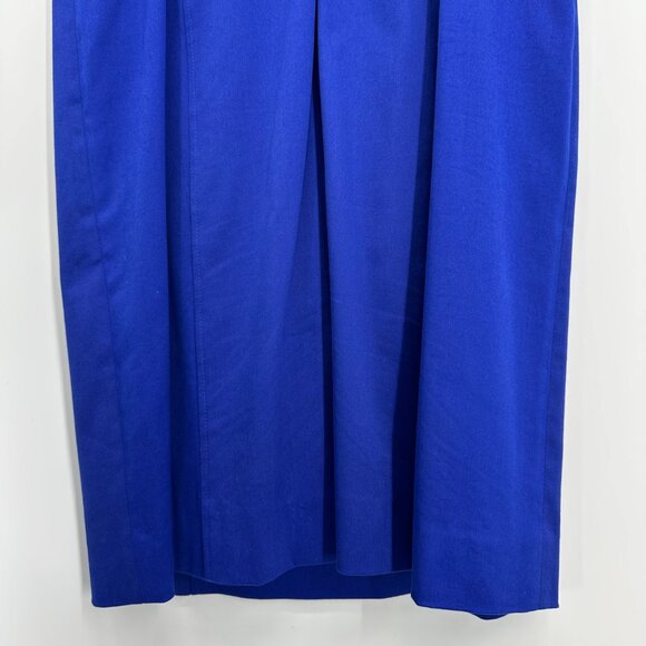 Milly Sheath Dress 10 Keithly Cut Out Cold Shoulder Cocktail Fitted Royal Blue - Picture 9 of 11